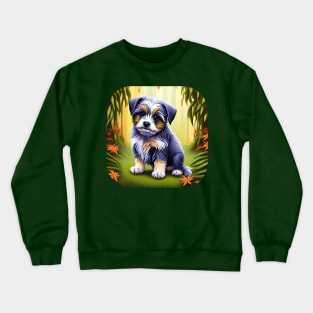 Havanese Puppy Dog Portrait Crewneck Sweatshirt